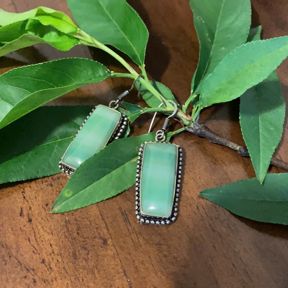 Light Green Turquoise Earrings